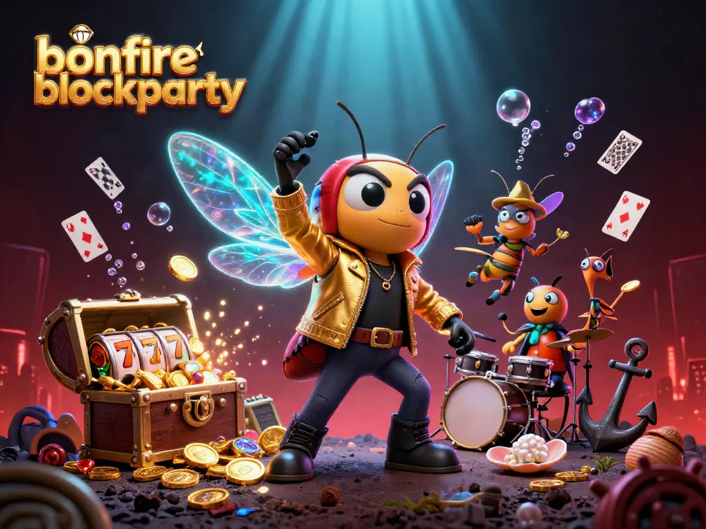 Experience the thrill of bonfireblockparty with dynamic casino characters and vibrant gaming elements.